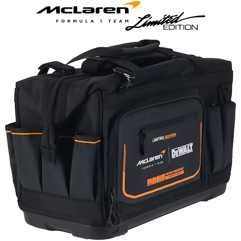 Compra Adesso Borsa Rettangolare 20” con Tracolla DEWALT Borsone Portautensili Limited Edition McLaren F1 Team Resistente Impermeabile modello DWST60104-9