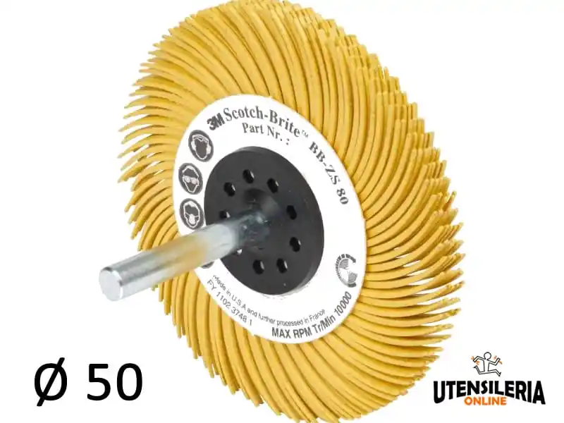 Quantità Limitata Spazzole radiali Bristle 3M Tipo C Marguerite Ø 50 mm grana 80 (6pz)