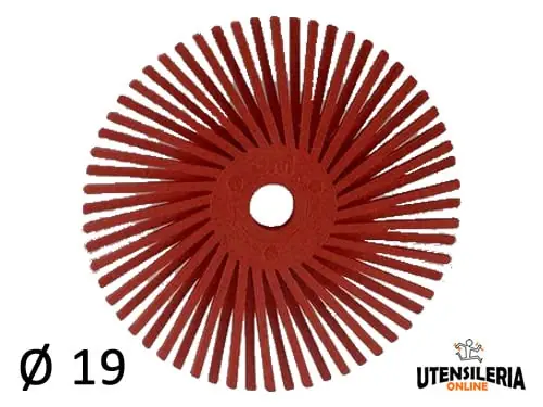 Solo Oggi Spazzole radiali Bristle 3M filo curvo Tipo C Ø 19 mm grana 220 (48pz)