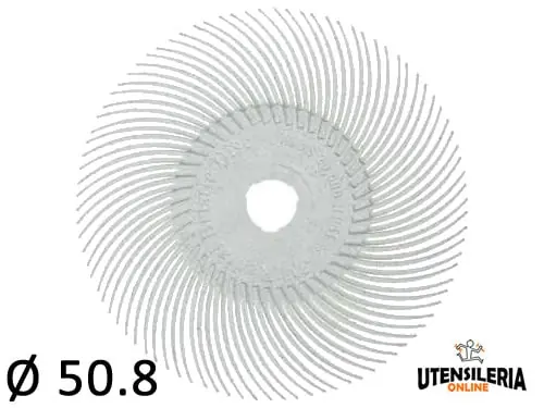 Esclusivo Spazzole radiali Bristle 3M filo curvo Tipo C Ø 50.8 mm grana 120 (40pz)