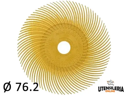 Spazzole radiali Bristle 3M filo curvo Tipo C Ø 76.2 mm grana 80 (40pz) Di Tendenza