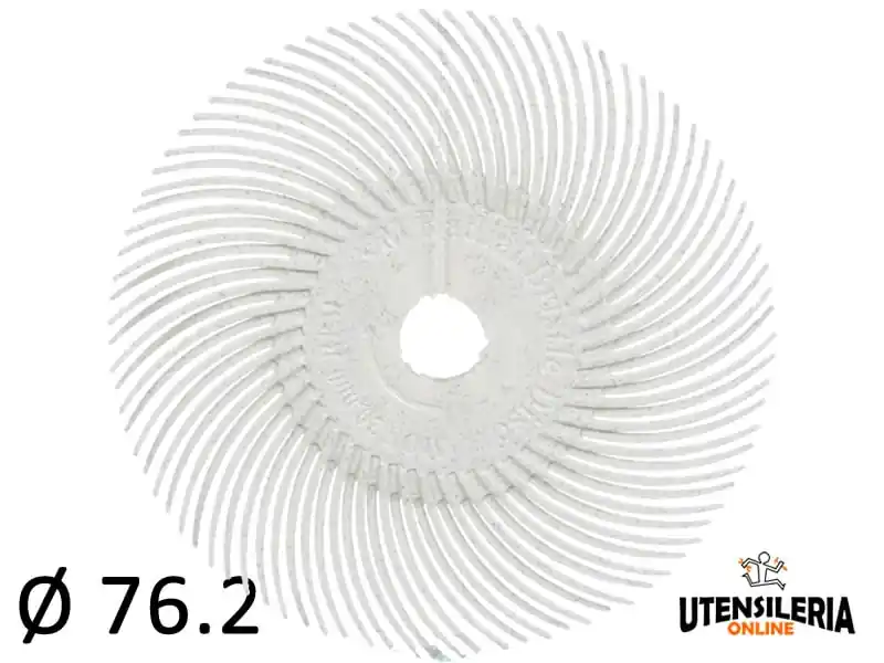 Spazzole radiali Bristle 3M filo curvo Tipo C Ø 76.2 mm grana 120 (40pz) Solo Oggi