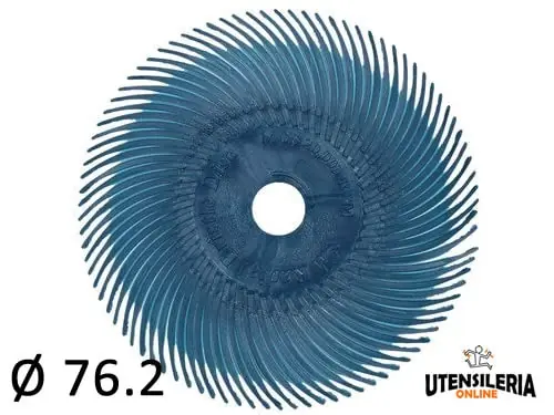 Reso Gratuito Spazzole radiali Bristle 3M filo curvo Tipo C Ø 76.2 mm grana 400 (40pz)