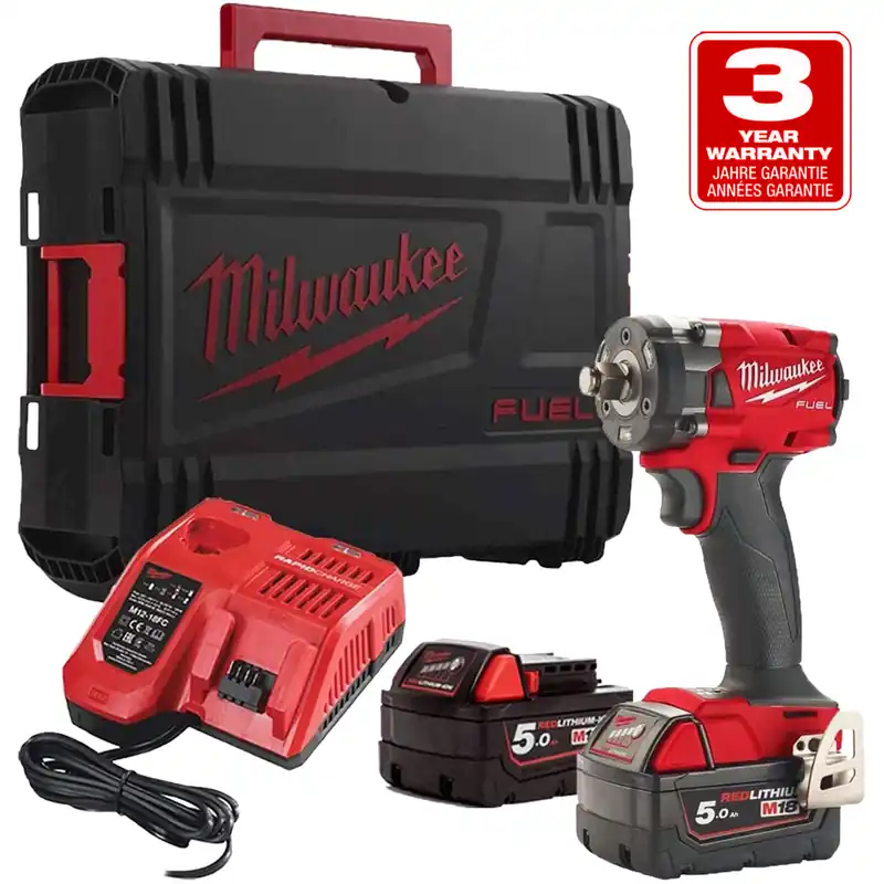 Avvitatore ad Impulsi a Batteria 18V MILWAUKEE Attacco da 1/2″ Massa Battente Coppia 745 Nm KIT FUEL M18 FMTIW2F12-502X Offerta