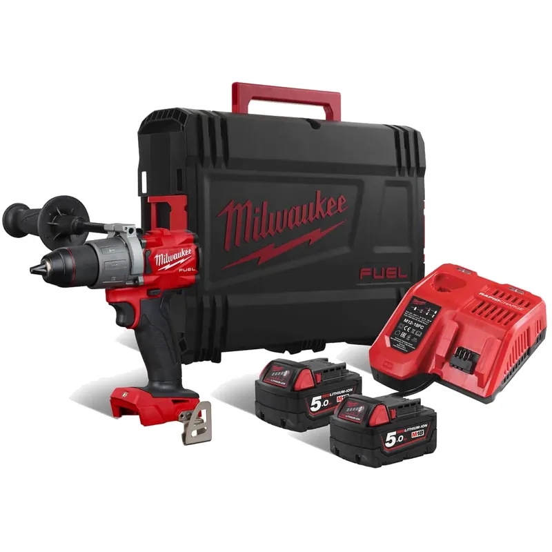 Più Venduto Trapano Avvitatore con Percussione a Batteria 18V MILWAUKEE Mandrino 13mm Coppia 82 Nm Kit M18 BLPD2-502X