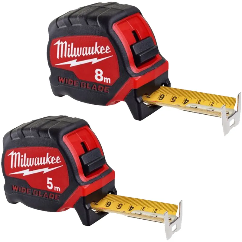 Non Perdere Flessometro Magnetico Scala Metrica MILWAUKEE Metro a Nastro da 5m e 8m Professionale Rinforzato WIDE BLADE