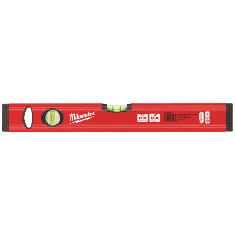 Di Tendenza Livella a Bolla Classica MILWAUKEE con 2 Fiale in Acrilico Accuratezza Certificata serie SLIM BOX LEVEL