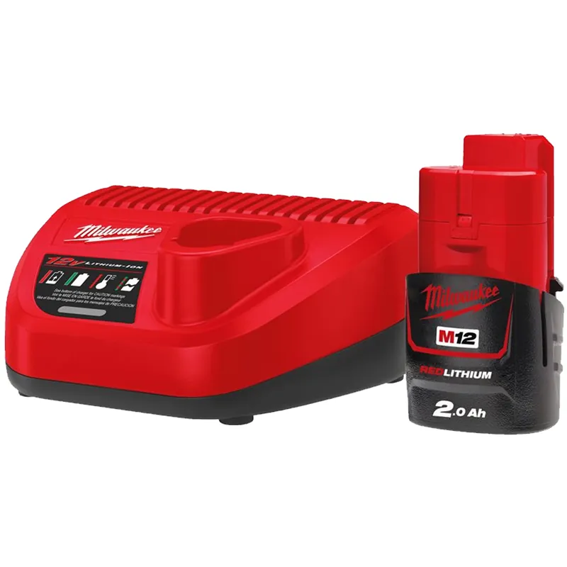 Ultima Occasione Kit Energy MILWAUKEE Batteria 12V 2,0Ah Caricabatterie Power Pack M12 NRG-201