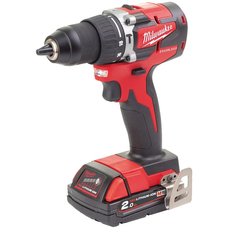 Trapano Avvitatore con Percussione a Batteria 18V MILWAUKEE Coppia 60Nm Mandrino 13mm Kit M18 CBLPD-203 Esclusivo
