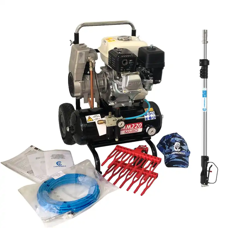 Motocompressore Raccolta Olive Abbacchiatore CAMPAGNOLA Motore Honda GP160 Scuotitore Pneumatico Kit Accessori MM220 Esclusivo