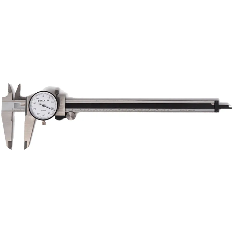 Calibro Analogico con Orologio BORLETTI Misura 0-200mm Precisione 0,01mm Scala 250mm articolo COD21S Promo Stagionale
