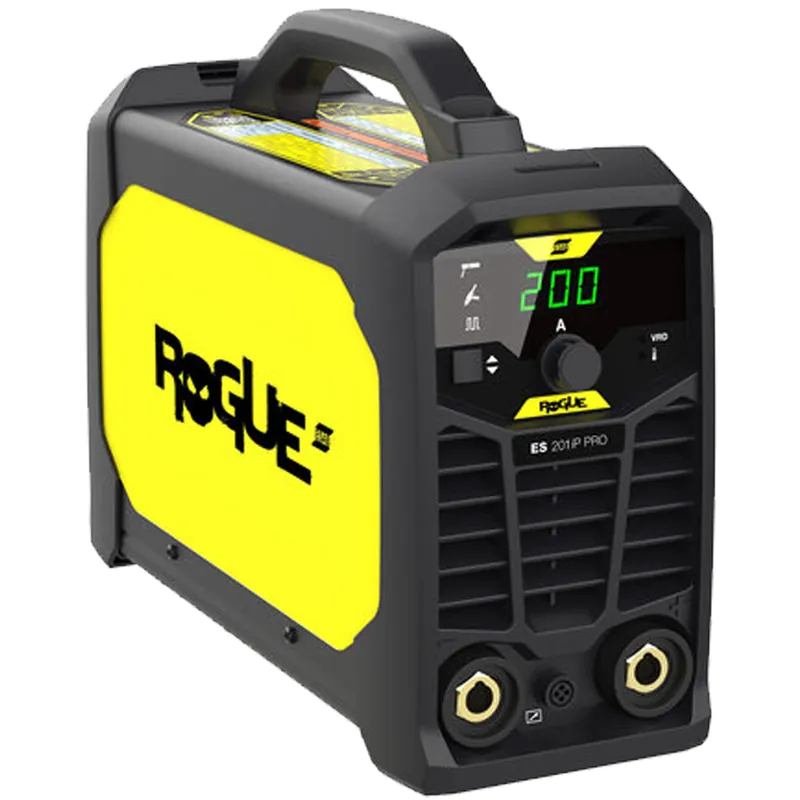 Promo Stagionale Saldatrice Inverter 200A Professionale ESAB per Saldatura Elettrodo Rutile Rivestito MMA e TIG DC Tecnologia Pulse Portatile Monofase 120-230V modello ROGUE ES 201iP PRO