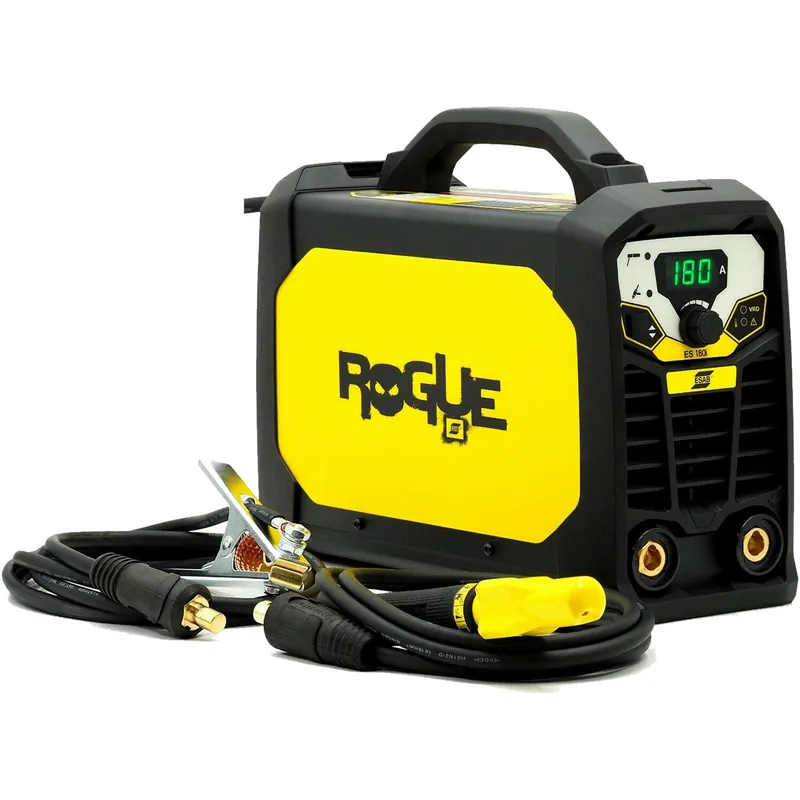 Saldatrice Inverter ad Elettrodo 180A ESAB con Kit Cavi e Pinze Monofase 230V Protezione IP23S modello ROGUE ES 180i Quantità Limitata