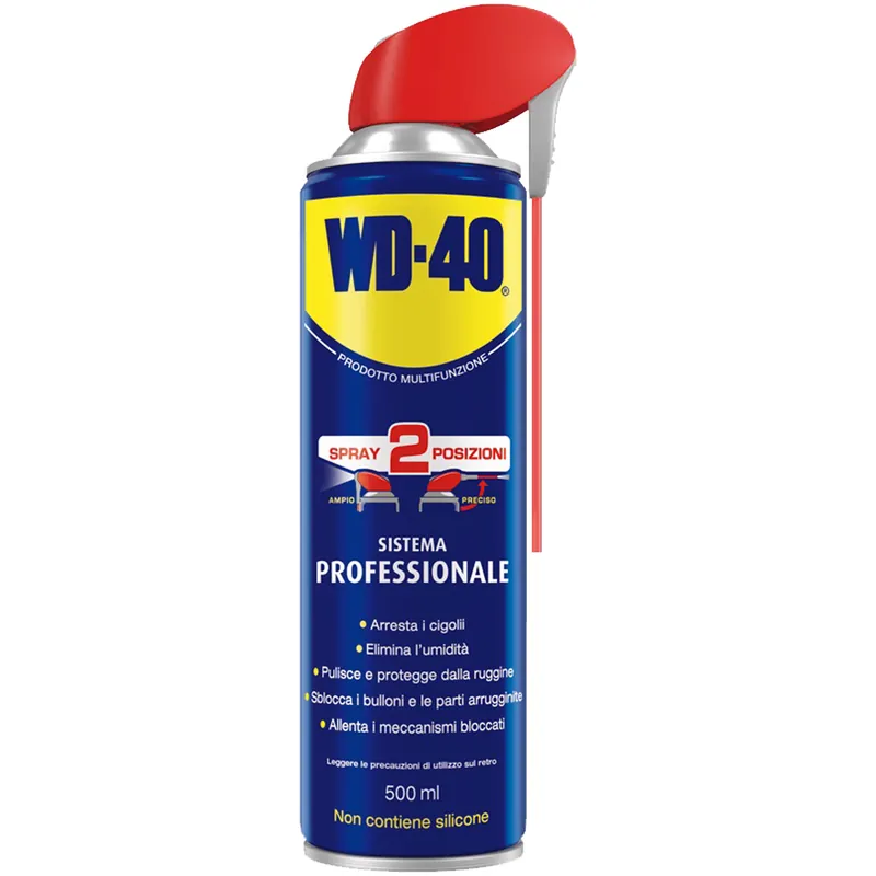 Offerta Speciale Sbloccante Spray Lubrificante Multiuso Multifunzione WD-40 in Bomboletta da 500ml con Cannuccia Doppia Posizione