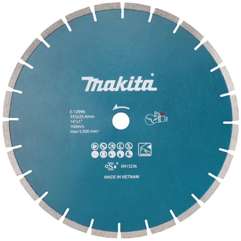 Disco Diamantato a Settori Ø115-355 mm MAKITA Lama da Taglio per Troncatrice Calcestruzzo Mattoni Quantità Limitata