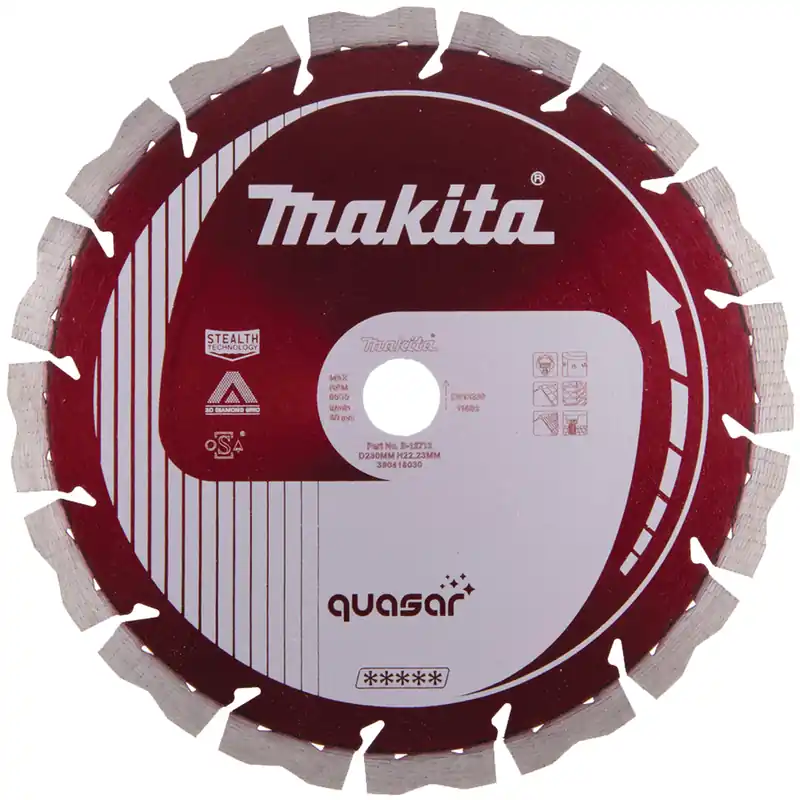 Compra Adesso Disco Diamantato Ø230-400mm QUASAR MAKITA Taglio a Secco Umido per Calcestruzzo Mattone Granito