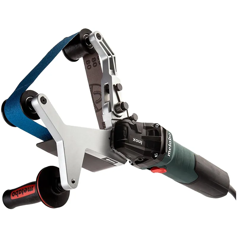 Reso Gratuito Levigatrice a Nastro per Tubi 1550W METABO Ø max 180mm Accessori RBE 15-180 SET