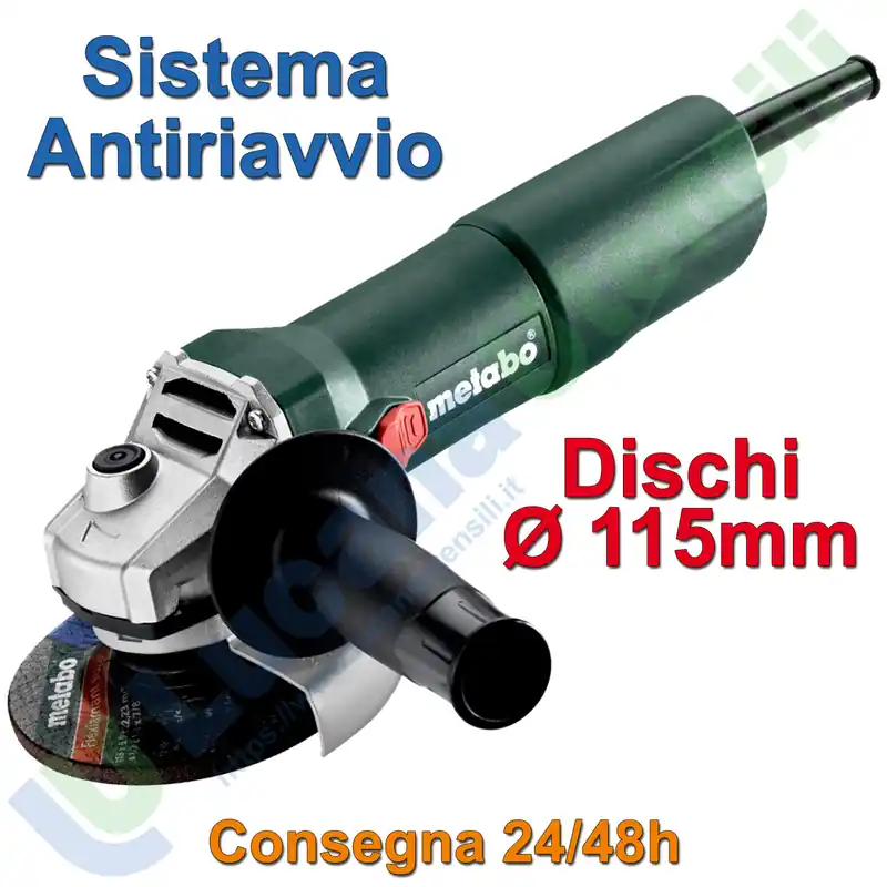 Ordina Subito Smerigliatrice Angolare 115mm Elettrica METABO 750W Flex Mola con Antiriavvio W 750-115