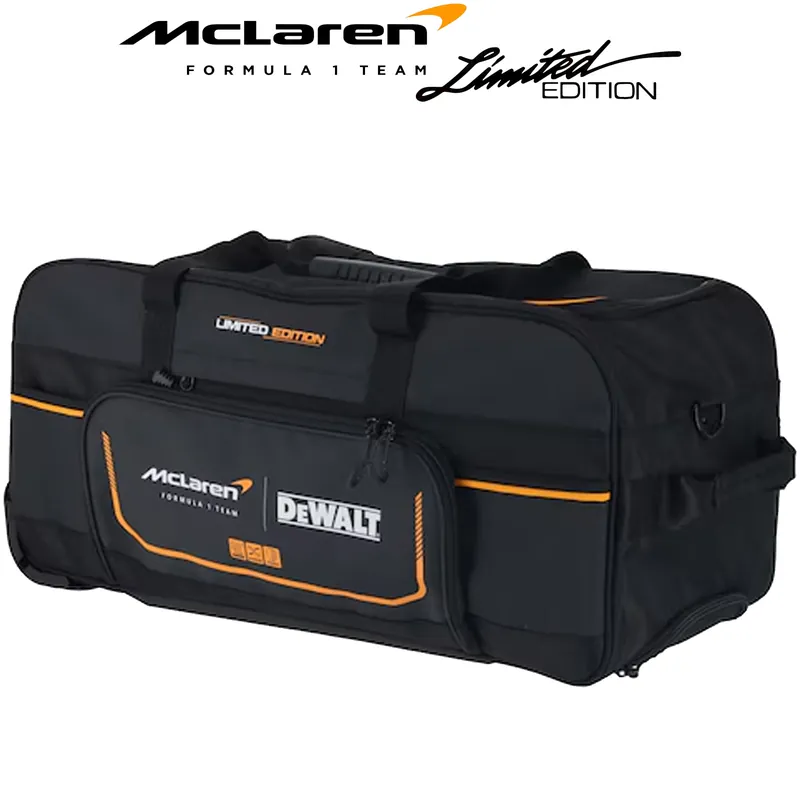 Promozione Esclusiva Borsone Portautensili con Ruote e Manico Telescopico 28” DEWALT Resistente 1680D Edizione Limitata McLaren F1 Team modello DWST83522-9
