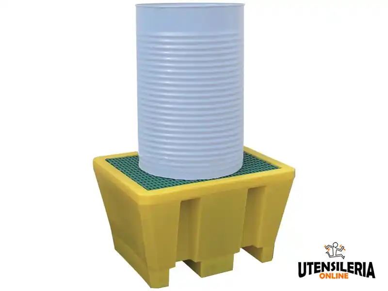 Quantità Limitata Vasca di raccolta sostanze acide e alcaline da 225 litri in plastica per 1 fusto Airbank