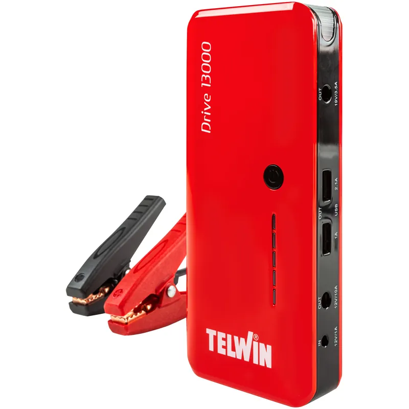 Avviatore di Emergenza Multifunzione 12V TELWIN Picco Max 1500A Starter Booster 2 USB Power Bank DRIVE 13000 Nuovo Arrivo