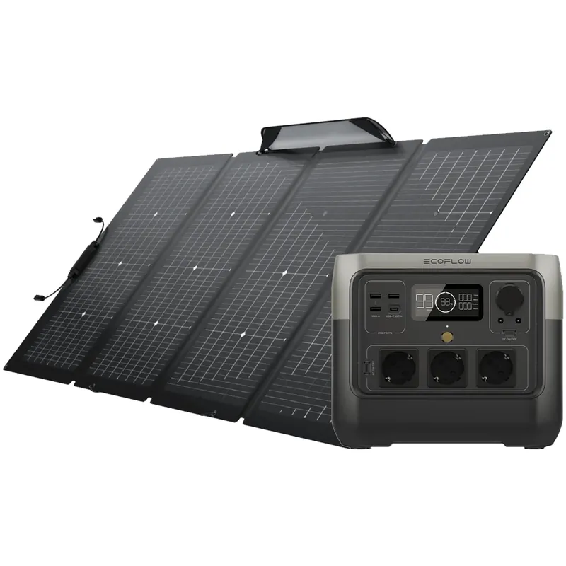 Generatore di Corrente 1600W Portatile ECOFLOW Pannello Solare X-Boost Power Station Ecologica modello RIVER 2 PRO Popolare
