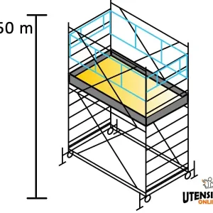 Compra Adesso Ponteggio SYSTEM 75X200 Marchetti in acciaio m 0.75x2.00x3.50