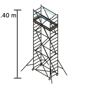 Economico Ponteggio GRIM EU 75 Marchetti m 0.75x1.65x5.40 base normale Ø 100