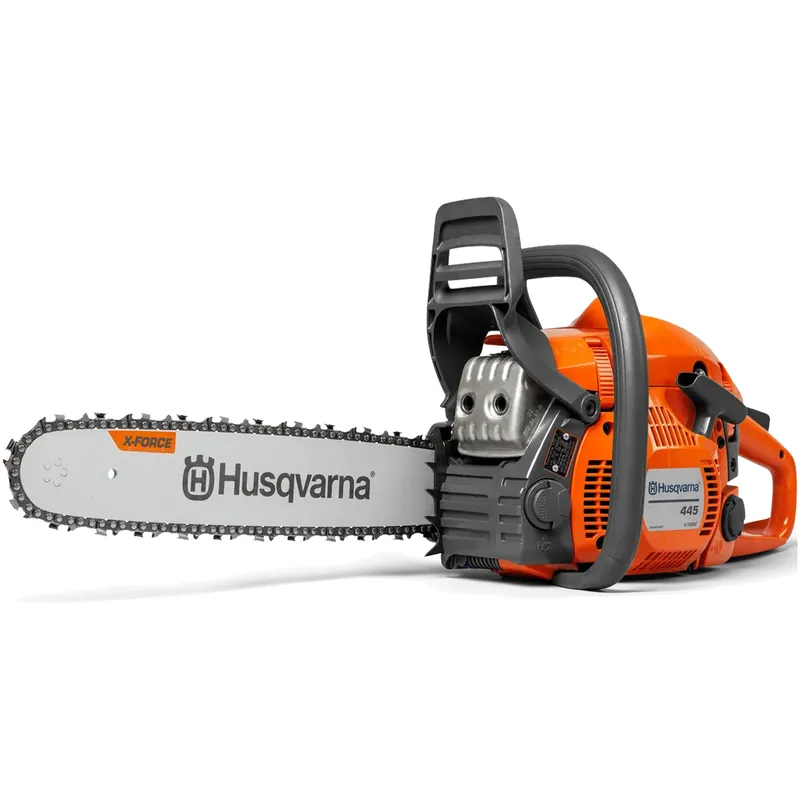 Spedizione Espresso Motosega a scoppio Professionale 46cc HUSQVARNA Benzina Barra 40cm 445 II X-Torq