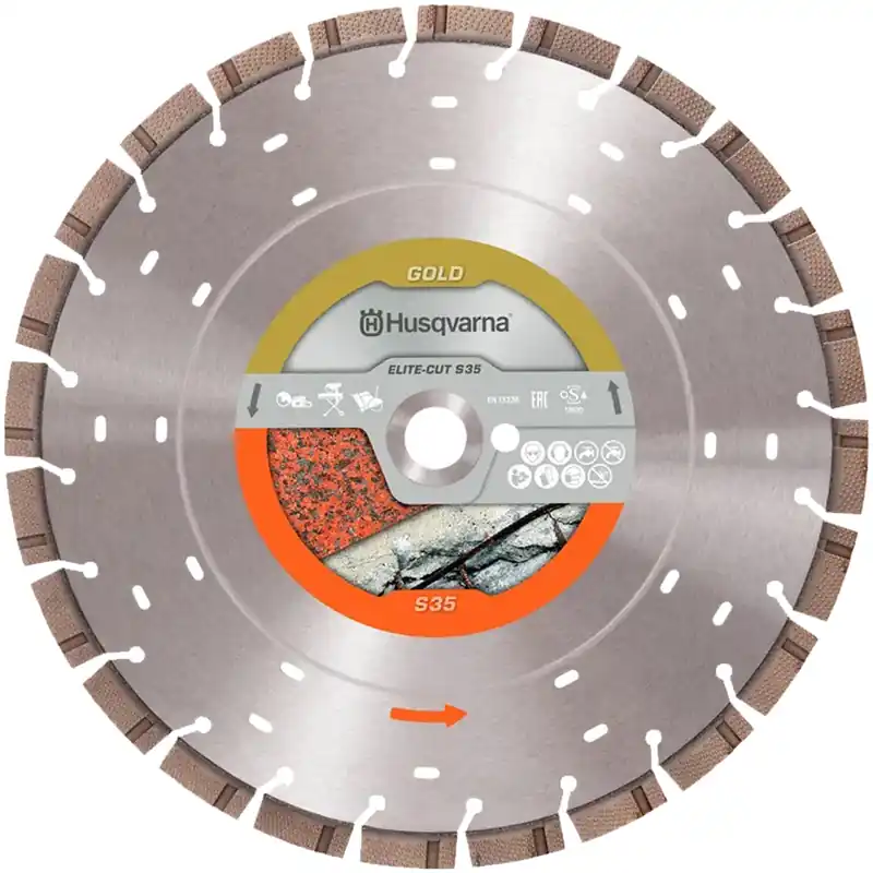 Offerta Limitata Disco Diamantato 300 350 400mm HUSQVARNA Granito Marmo Pietra S35 ELITE-CUT Gold