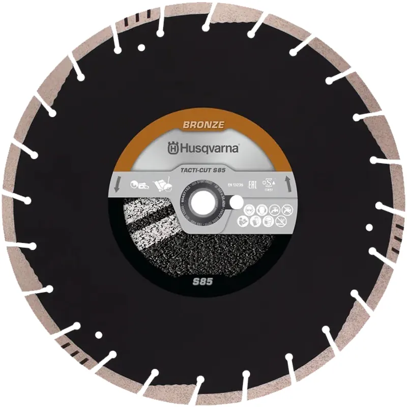 Sconto Disco Diamantato 300 350 400mm HUSQVARNA Segmentato Asfalto TACTI-CUT S85 Bronze