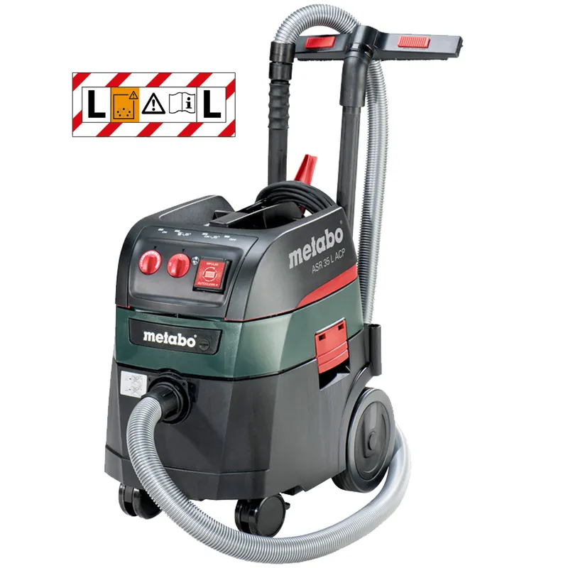 Pagamento Sicuro Aspiratore Solidi e Liquidi 35 Litri METABO Bidone 1400W con Ruote ASR 35 L ACP