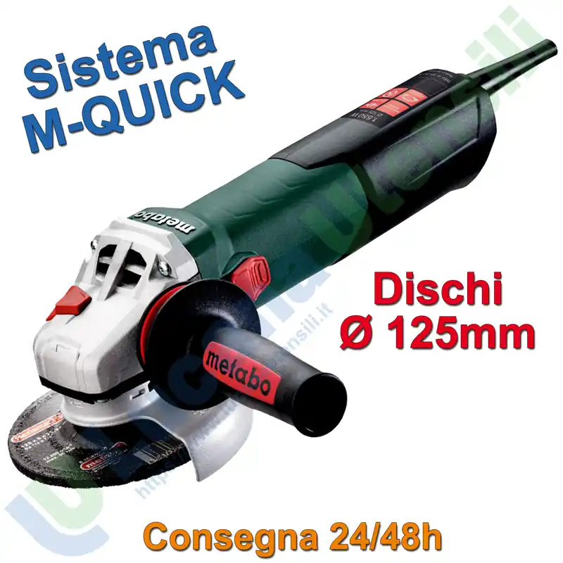 Sconto Smerigliatrice Angolare 125mm Elettrica METABO 1550W Flex Mola WEV 15-125 QUICK