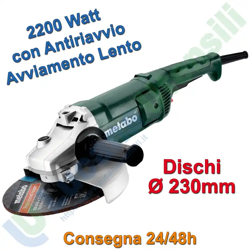 Smerigliatrice Angolare 230mm Elettrica METABO 2200W Flex Grande Mola WE2200-230 Acquista Ora