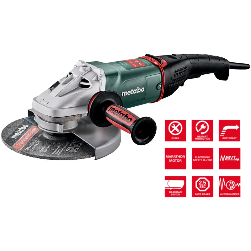 Direttamente Dal Produttore Smerigliatrice Angolare 230mm METABO 2400W Flex Mola WEPBA 24-230 MVT QUICK