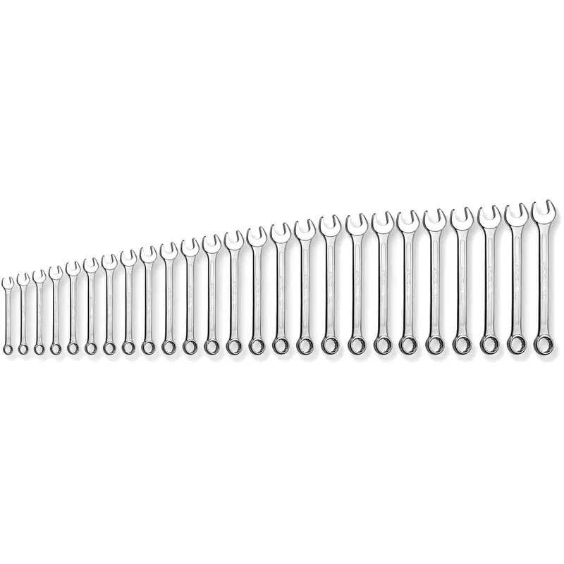 Serie 25 Chiavi Combinate Fisse a Stella MUNDIAL Forchetta e Poligonali dalla 6-6 alla 32-32 in Acciaio Cr-V serie 1031.250 Must-Have