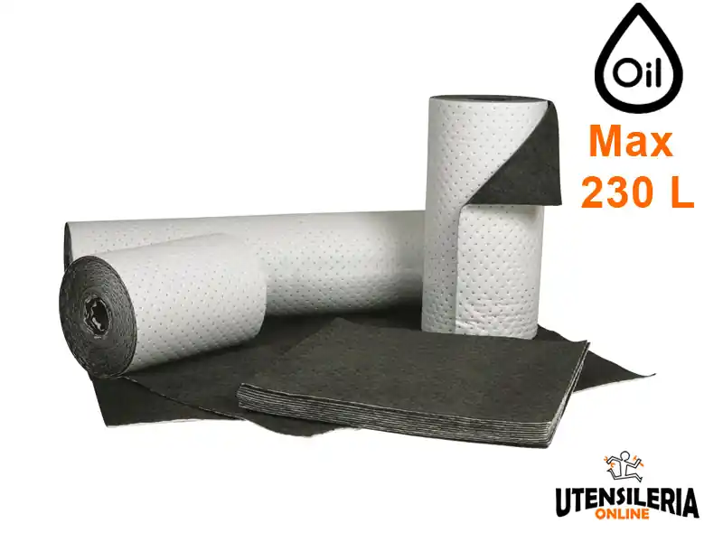 Rotolo assorbente carrabile Airbank 48cm x 24.4m per oli e idrocarburi (2pz) Must-Have