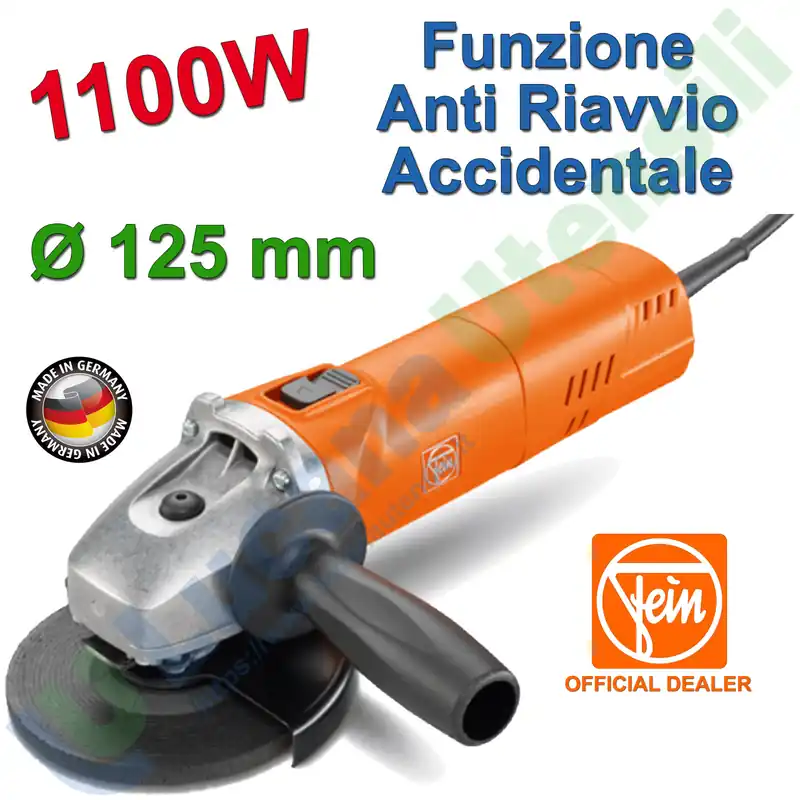 Spedito Oggi Smerigliatrice Angolare 125mm Compatta FEIN Antiriavvio Flex Piccolo WSG 11-125