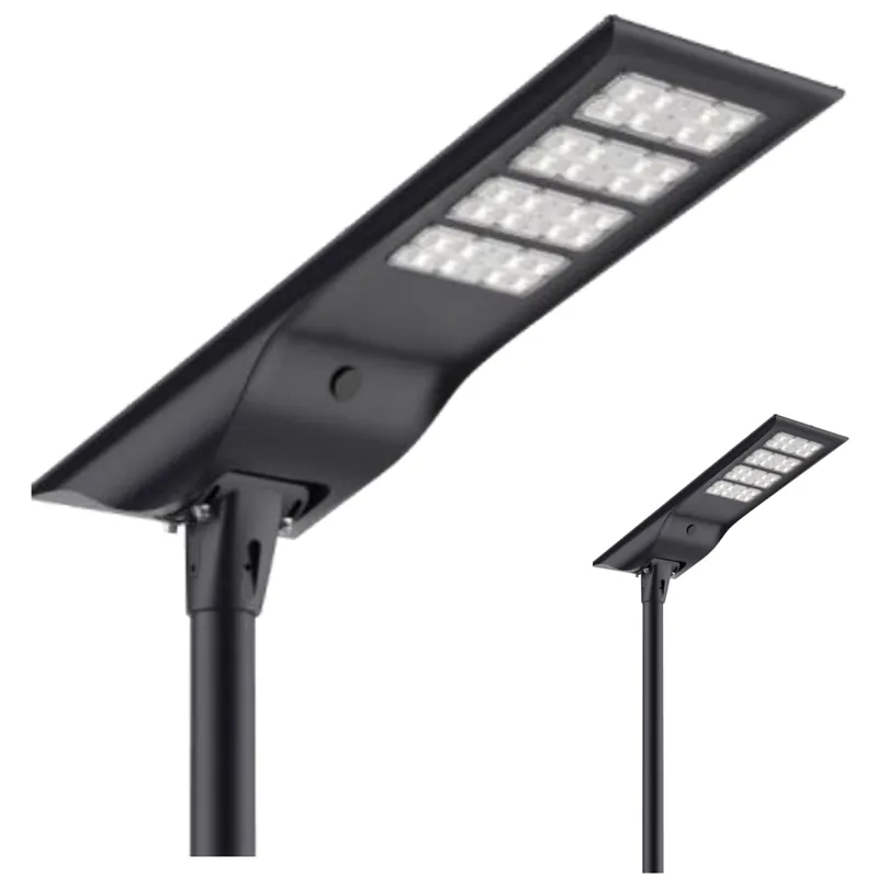 Prezzo Basso Faro LED Stradale Ricaricabile 100W LED ITALIA Lampione Pannello Solare Sensore Crepuscolare Illuminazione