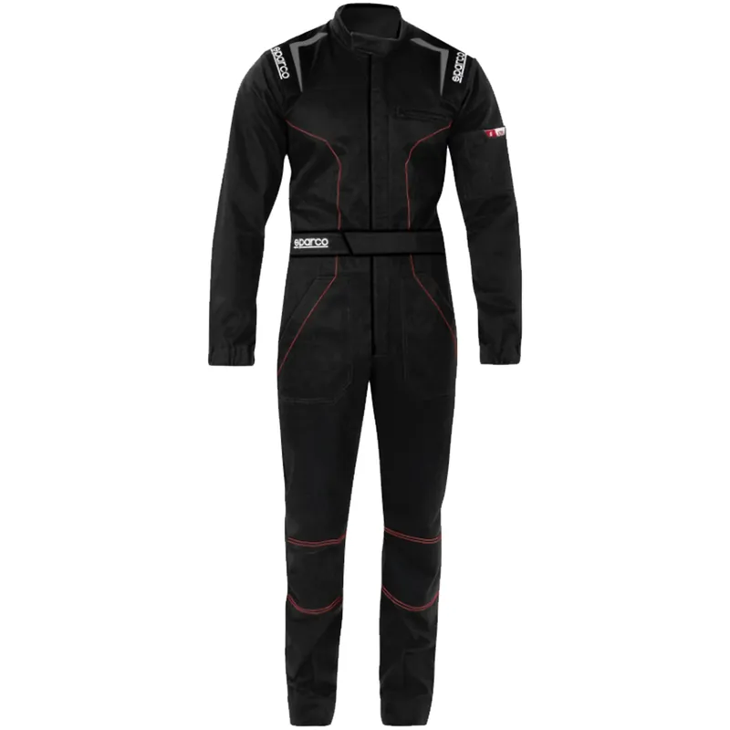 Consegna Rapida Tuta da Lavoro per Meccanico SPARCO Multitasche da Uomo Donna con Zip e Ricami colore NERO modello MS-4