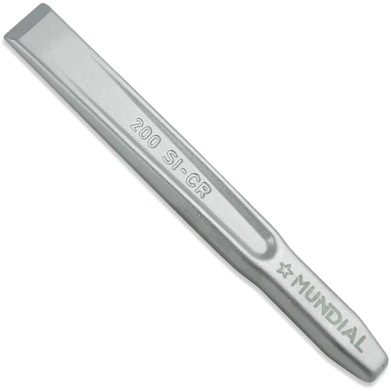 Prezzo Conveniente Scalpello Piatto per Meccanico Forgiato MUNDIAL in Acciaio Cr-V e Finitura Cromata serie 0600