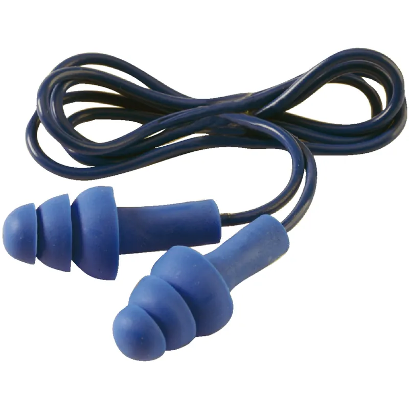 Popolare Tappi Inserti Antirumore 29 dB SNR Riutilizzabili 3M Flangiati con Cordino in Polimero 50 Paia Settore Alimentare modello TR-01-000