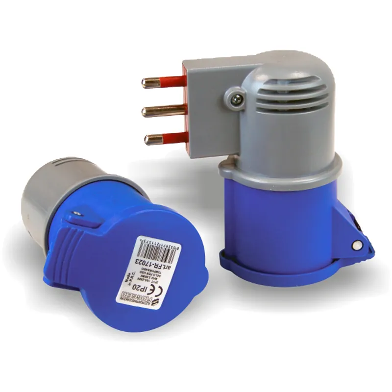 Adattatore da Presa Civile 2x16A+T a Spina Industriale CEE 2x16A+T FRIGGERI Monofase Uso Temporaneo IP20 articolo FR-17023 Sconto