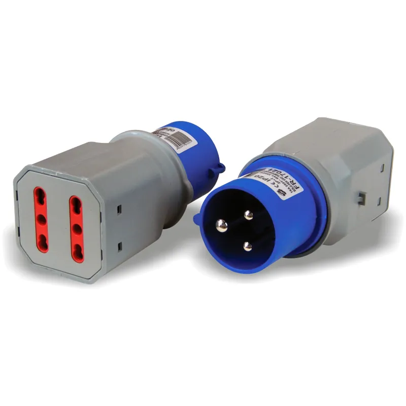 Prese Adattatori Spina Industriale CEE 2x16A+T Monofase FRIGGERI Uso Domestico Cantiere Temporaneo IP20 articolo FR-17021 Nuova Collezione