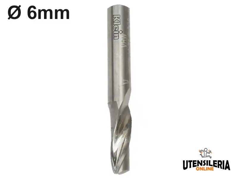 Reso Gratuito Fresa integrale HW Klein tipo traente per alluminio codolo Ø6mm