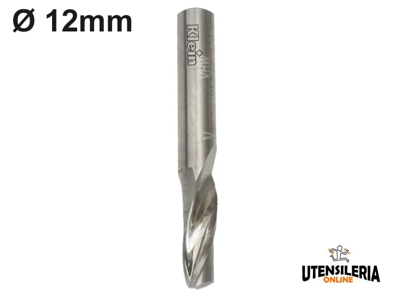 Fresa integrale HW Klein tipo traente per alluminio codolo Ø12mm Promo Stagionale