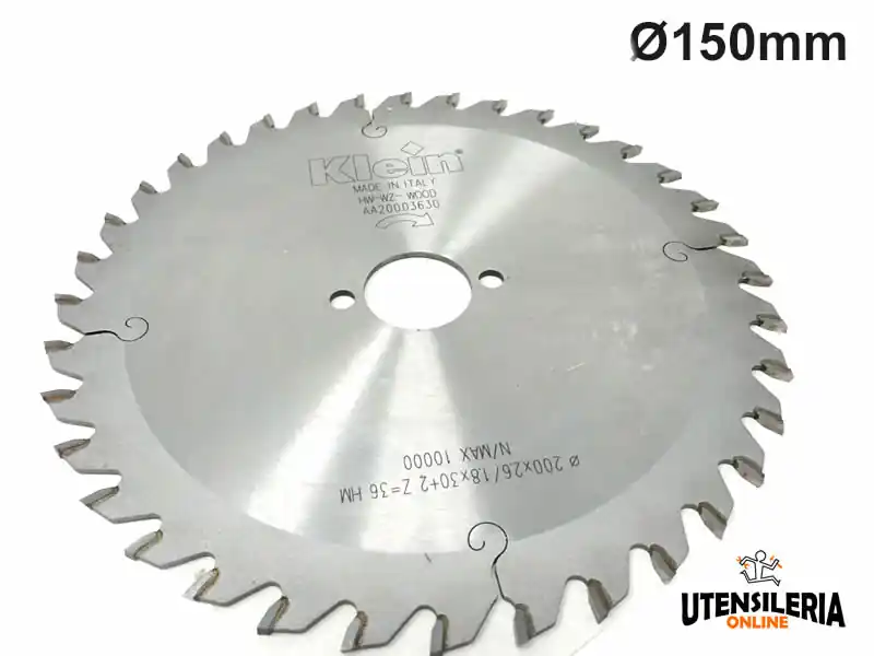 Popolare Lama per sega circolare HW Klein da 150x20mm 24 denti