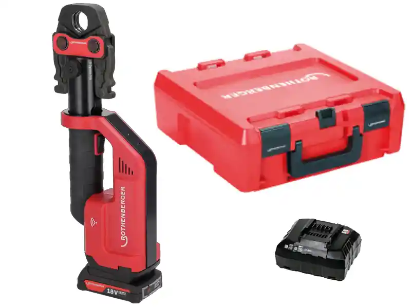 Prezzo Ridotto Rothenberger pressatrice Romax Compact III AMP con batteria 2.0Ah e caricabatteria, 12-40mm