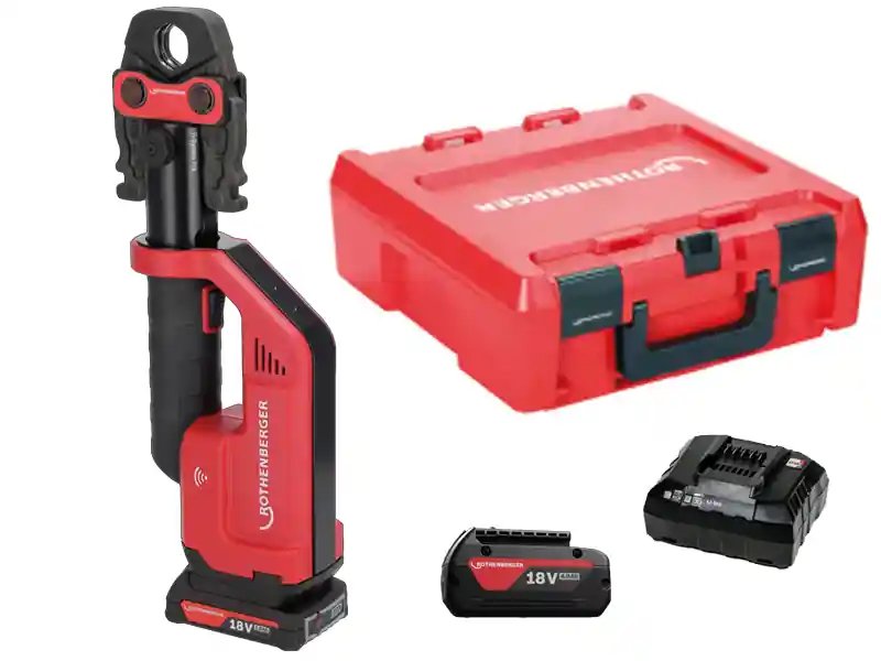 Rothenberger pressatrice Romax Compact III AMP con 2 batterie 2.0Ah e caricabatteria, 12-40mm Offerta