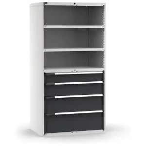 Affare Armadio Fami Master 4 cassetti estrazione totale e 2 ripiani bicolore, 1020x726x2000mm